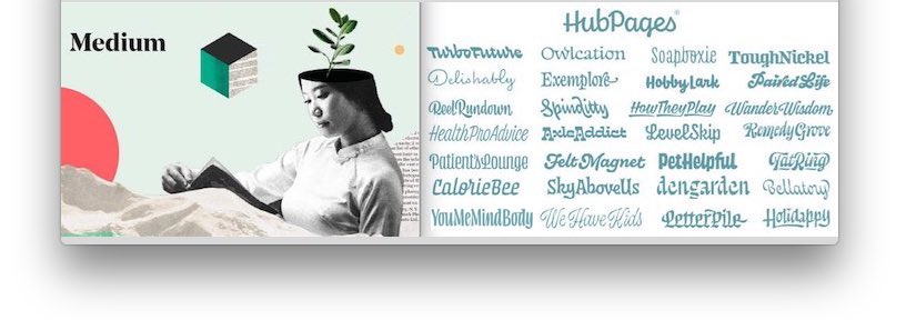HubPages and Medium Logos